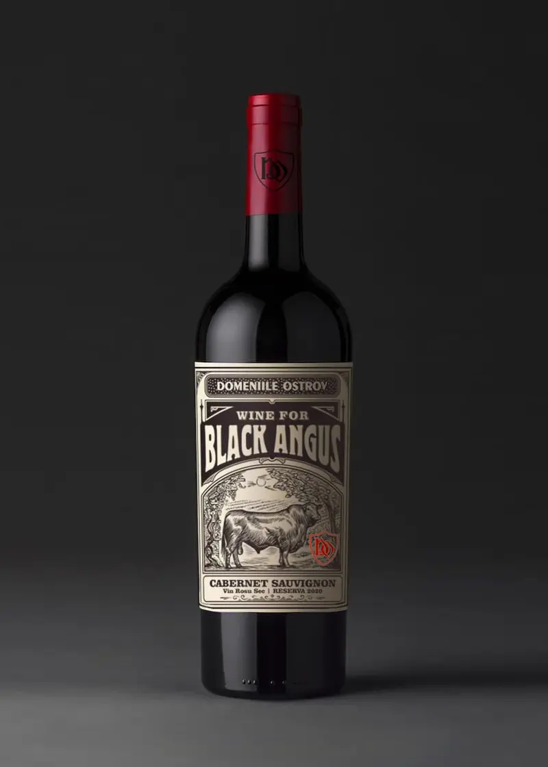 1 sticlă-Black Angus, Cabernet Sauvignon, BARICAT, sec, roșu 🍷