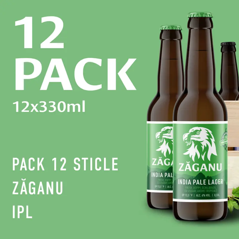 12 pack ZĂGANU India Pale Lager 330 ml