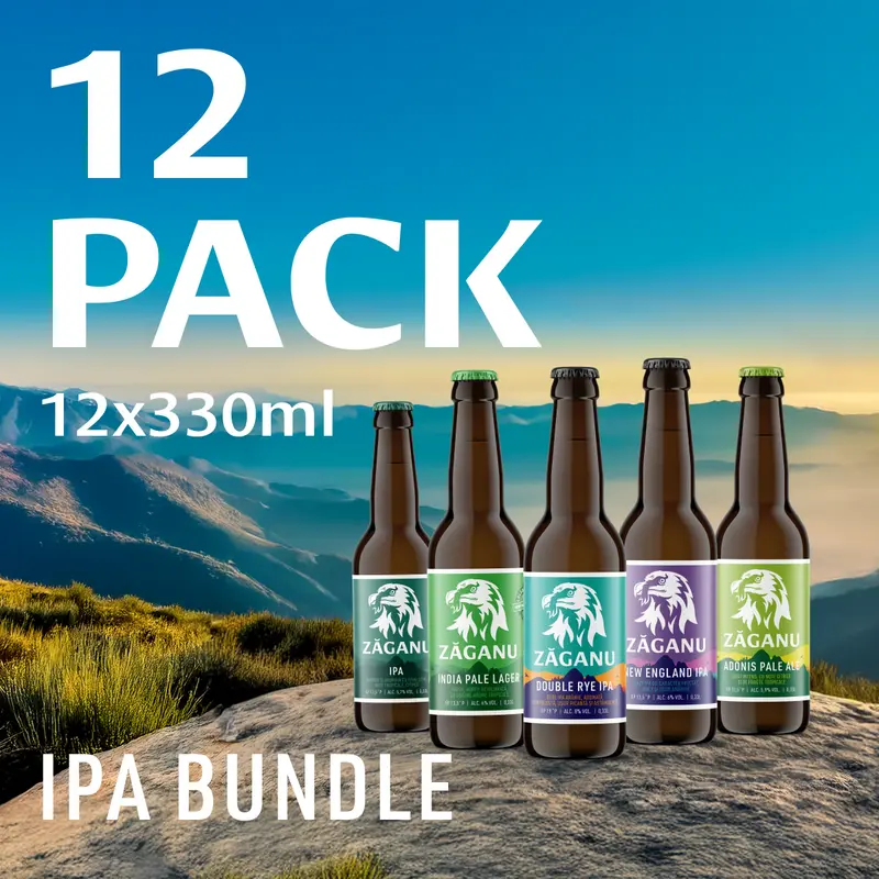12 pack Zăganu IPA – 5 stiluri diferite 330 ml