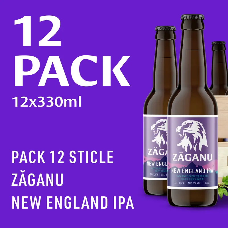 12 pack ZĂGANU New England IPA 330 ml