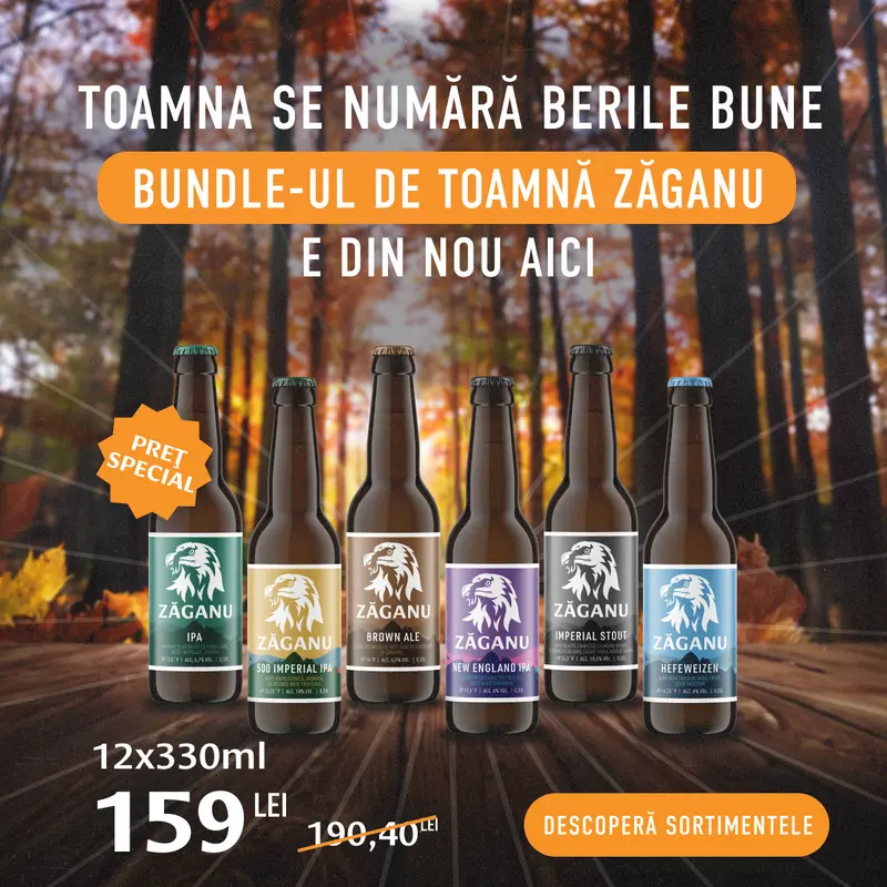 12 pack Zăganu Pack de Toamnă (6 stiluri diferite x 2 sticle 330 ml)