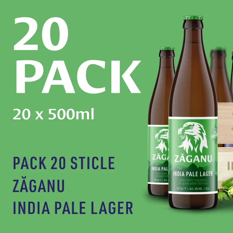 20 pack ZĂGANU India Pale Lager 500 ml