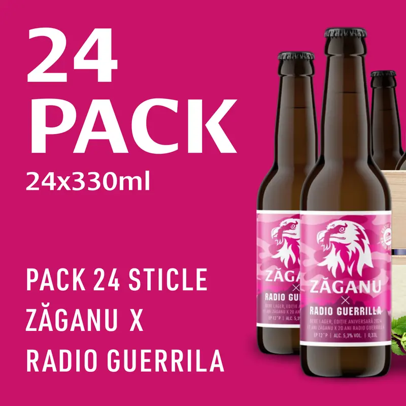 24 pack ZĂGANU X Guerrilla bere Pale Lager aniversară 330 ml