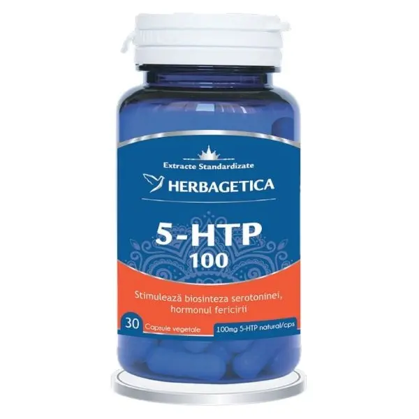 5-HTP 100 30 capsule – Herbagetica - Relaxare și energie