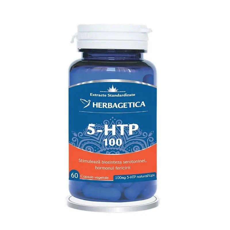 5-HTP 100 60 capsule – Herbagetica - Relaxare zilnică