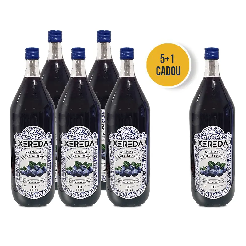 5x Lichior XEREDA 25% Csiki Afonya-Afinata 2L + 1 CADOU