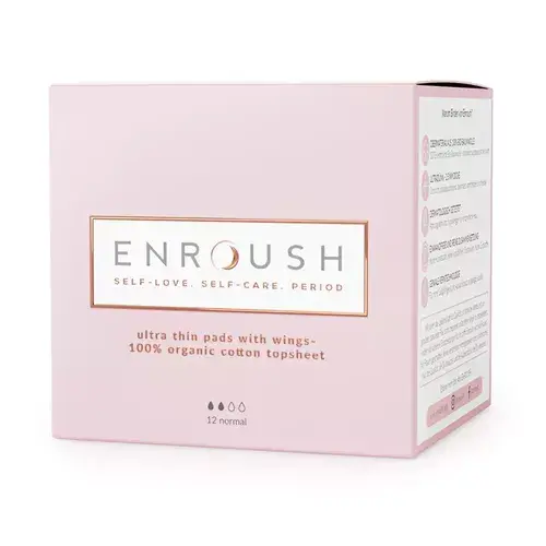 Absorbante 100% Organice NORMAL, 12 bucăți | Enroush