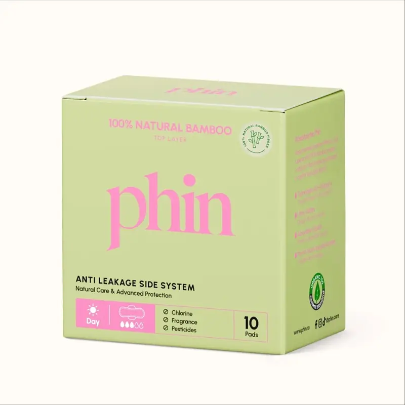 Absorbante de zi cu fibre de bambus (10 buc) – Phin