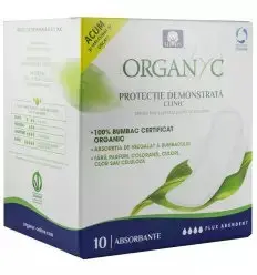Absorbante intime Organyc pentru noapte 10 buc – Organyc