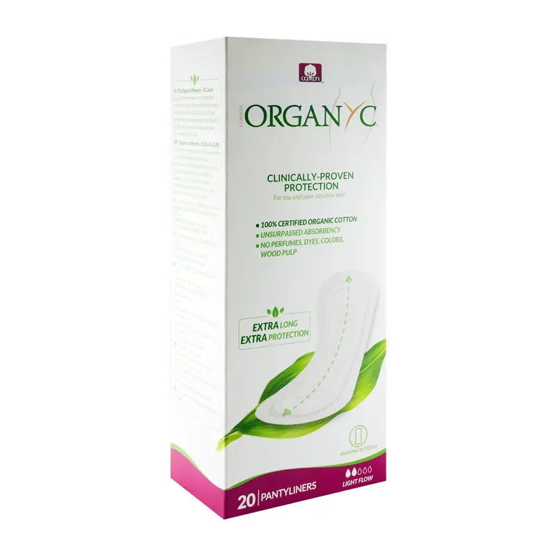 Absorbante zilnice Maxi din bumbac organic 20 buc Organyc