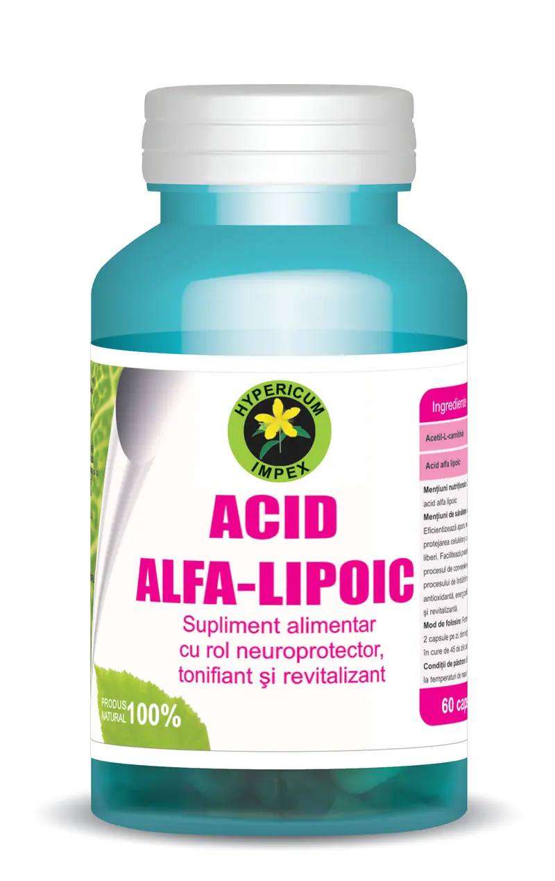 Acid alfa-lipoic 60 capsule – Hypericum - Pentru 30 de zile