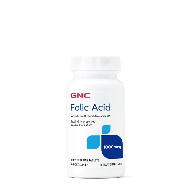Acid folic 1000 µg 100 comprimate vegetale – GNC