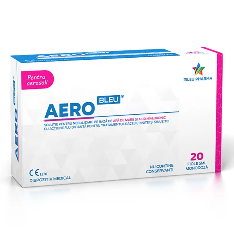 Aero bleu 20 fiole x 5 ml – Bleu Pharma - Fără conservanți