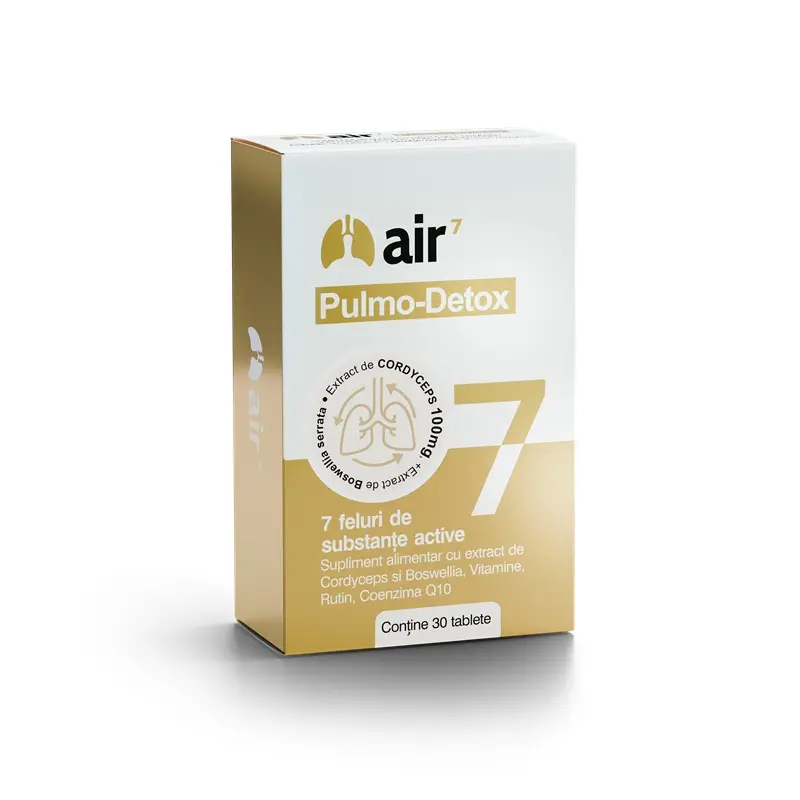 Air7 Pulmo-Detox 30 tablete – Green Splid - O tabletă pe zi