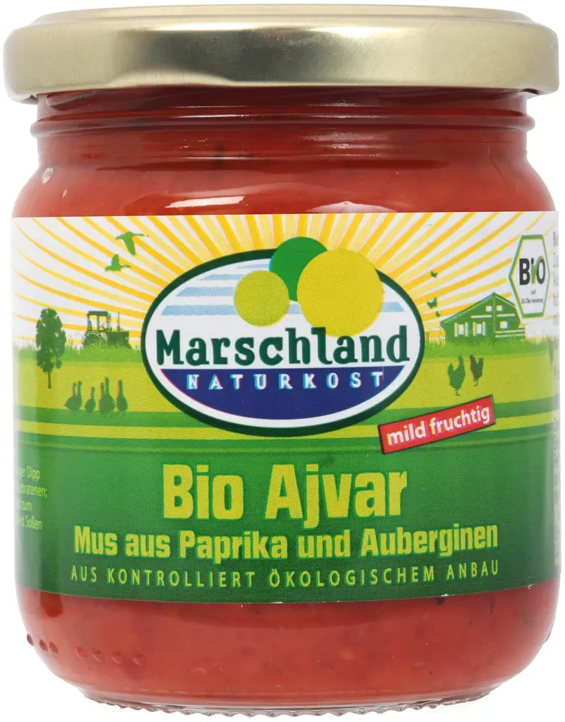 Ajvar bio mediu 200g Marschland Naturkost