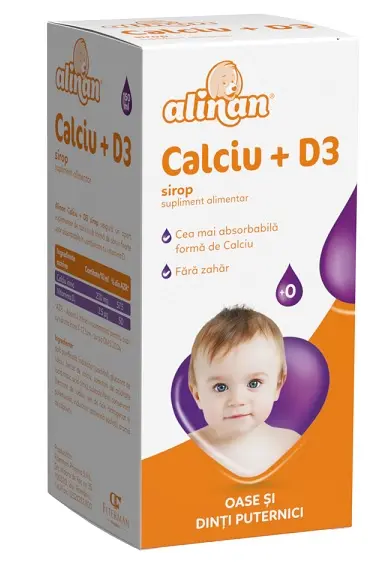 Alinan Calciu + D3 sirop 150 ml – Fiterman Pharma