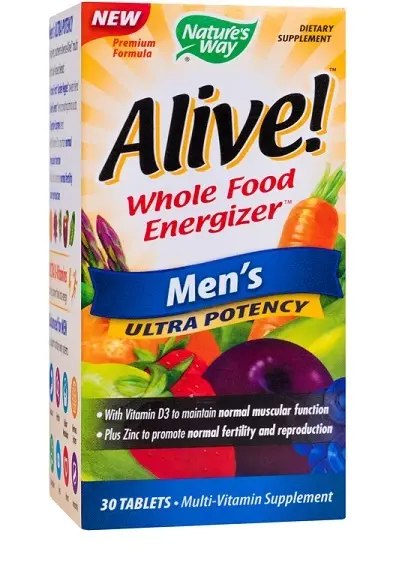 Alive! Men's Ultra 30 comprimate – Secom - Mai puțină oboseală