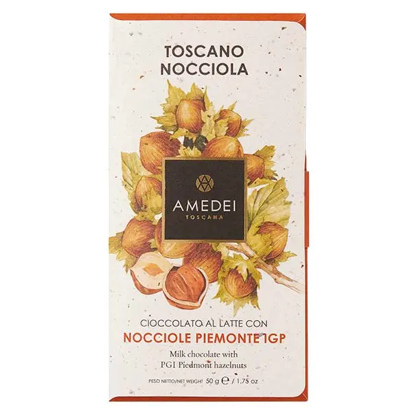 Amedei tabletă ciocolată cu lapte și alune de Piemont 50g