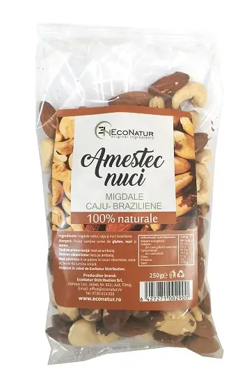Amestec de 3 nuci 250 g – Eco Natur - Gustare gata făcută