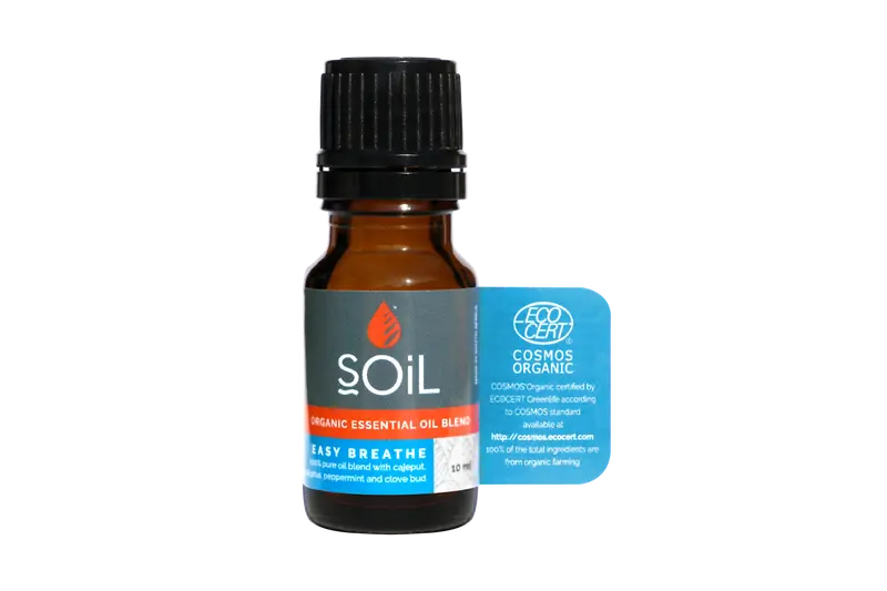 Amestec de Uleiuri Esențiale Easy Breathe Pure 100% Organice ECOCERT 10 ml | SOiL