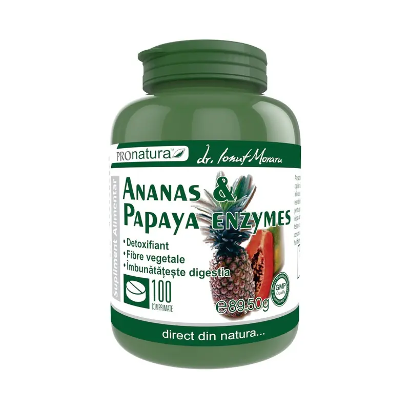 Ananas & Papaya Enzymes 100 comprimate – Medica
