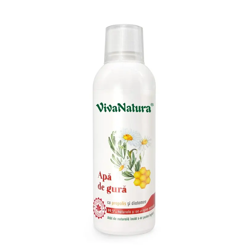 Apă de gură naturală cu propolis, diatomee 500 ml – VivaNatura