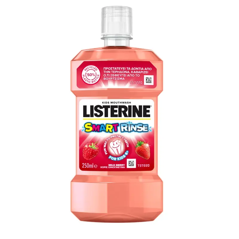 Apă de gură Smart Rinse Kids 6+, zero alcool 250 ml – Listerine