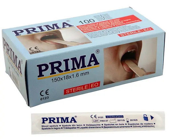 Apăsătoare de limbă sterile 100 bucăți – Vetro Design - Lemn