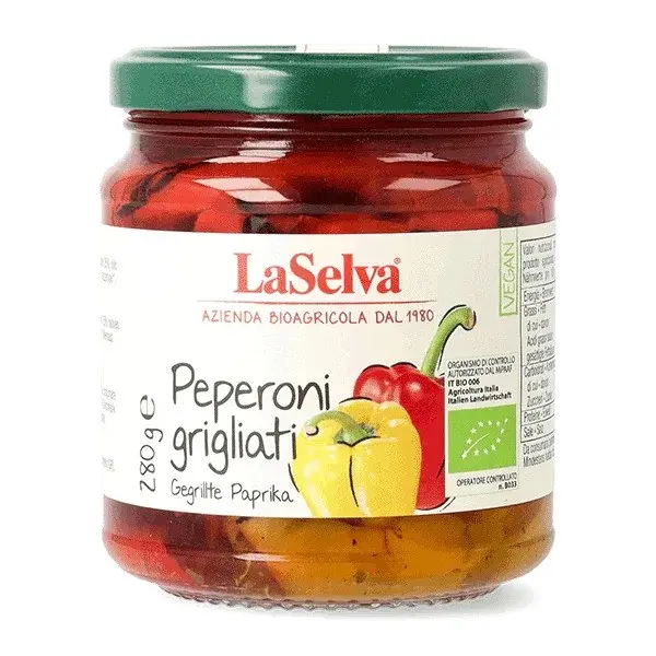 Ardei bio la gratar in ulei, 280g LaSelva