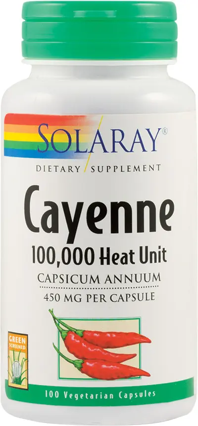 Ardei iute cayenne 450 mg 100 capsule vegetale – Secom