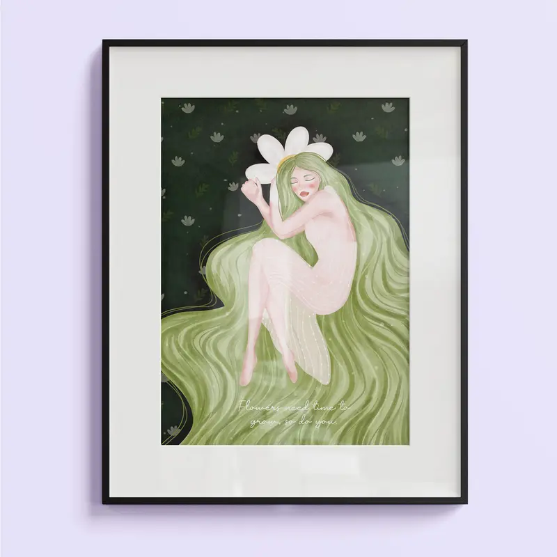 Art Print- Flowers need time