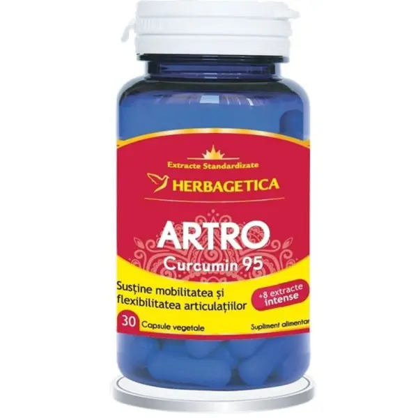 Artro Curcumin95 30 capsule – Herbagetica - Confort articular