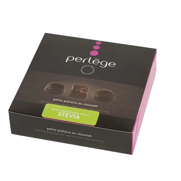 Asortiment de 10 praline de ciocolată fără zahăr adăugat Perlege 125g