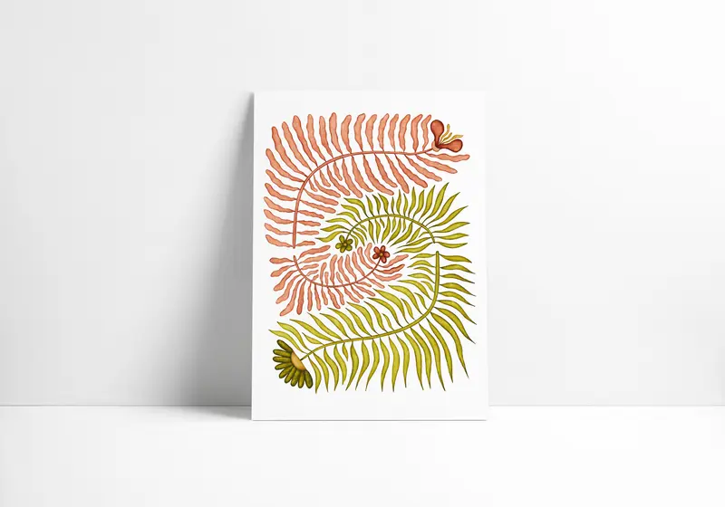 Autumn hug art print