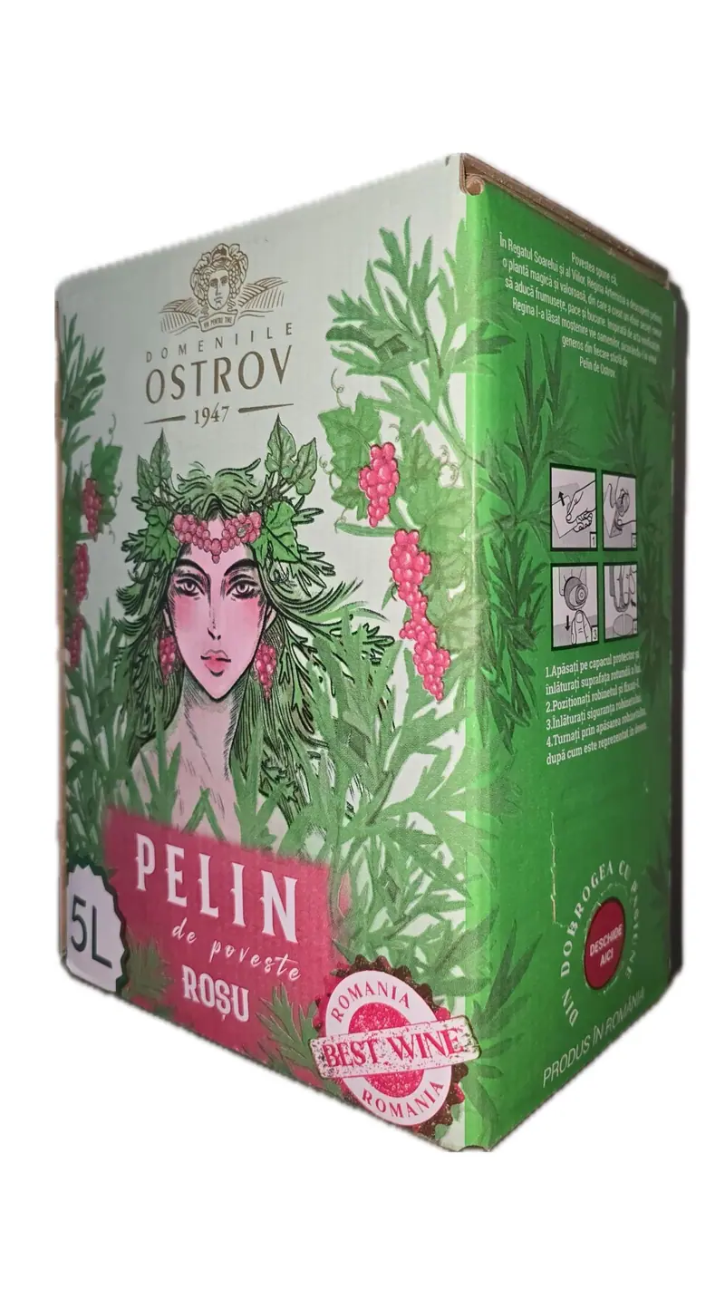 Bag in box-5 litri, PELIN, roșu, demidulce