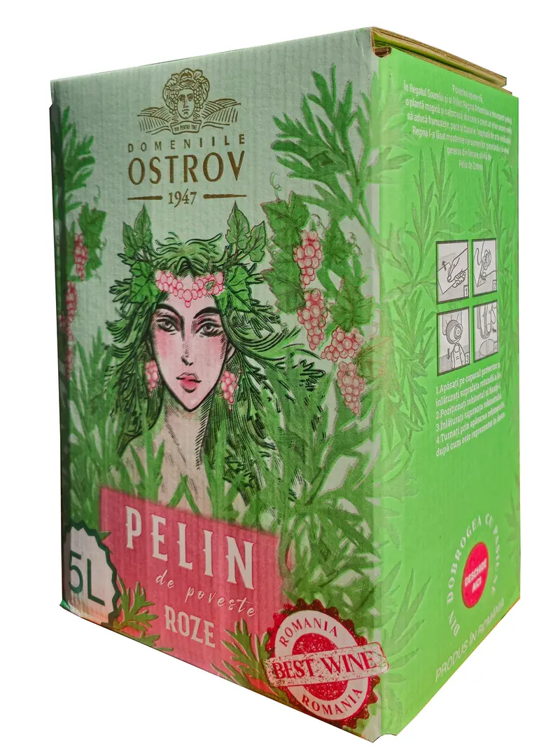 Bag in box-5 litri, PELIN, ROZE, demidulce