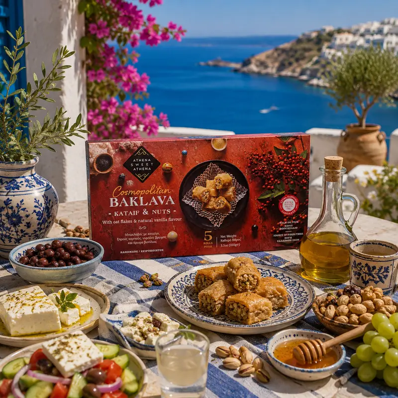 Baklava Cosmopolitan kataifi cu nuci, 100g – Athena Sweet Athena