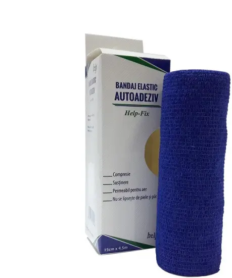 Bandaj autoadeziv Help Fix 15 cm x 4,5 m 1 rolă – Roval Med