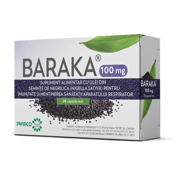 Baraka 100 mg 24 capsule – Pharco - Pentru copii