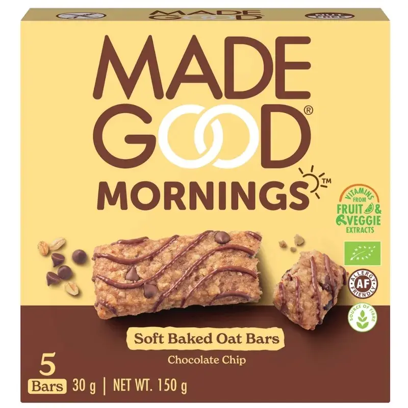 Batoane de Ovaz Bio Soft Baked cu Ciocolata MadeGood 150 g