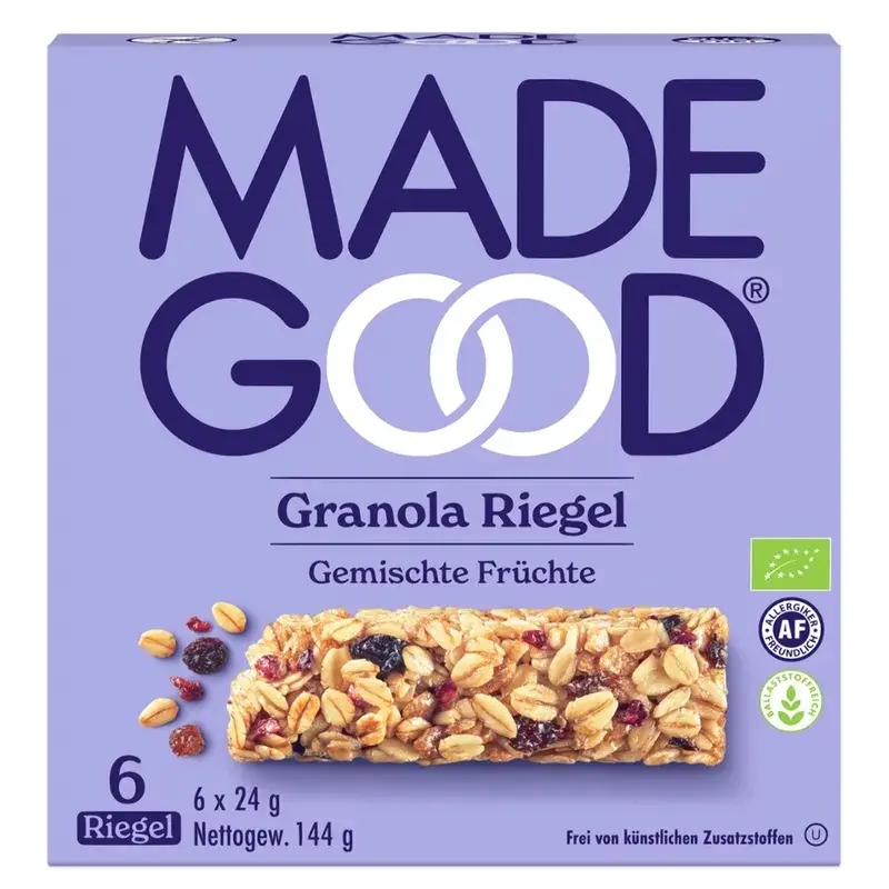 Batoane din Cereale Bio Granola cu Fructe Uscate MadeGood 144 g