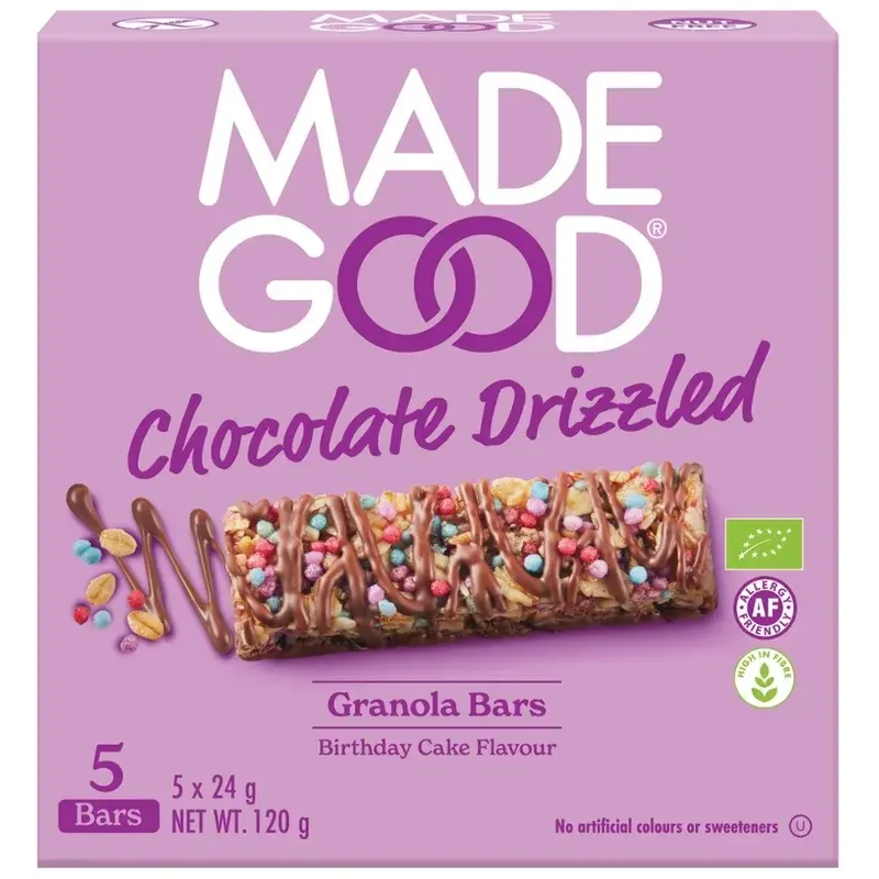Batoane din Cereale Bio Musli Birthday Cake MadeGood 120 g