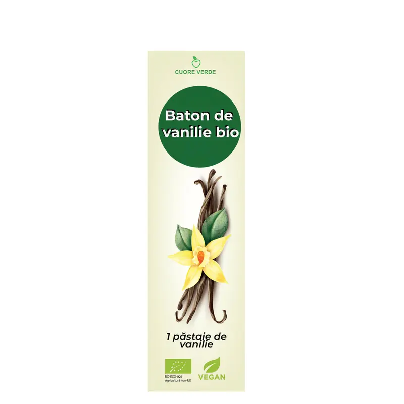 Baton bio de vanilie Cuore Verde