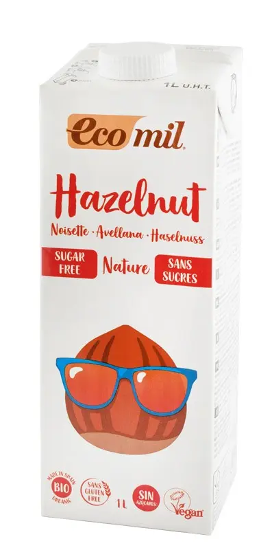 Bautura vegetala bio din alune fara zahar Nature, 1000ml Ecomil