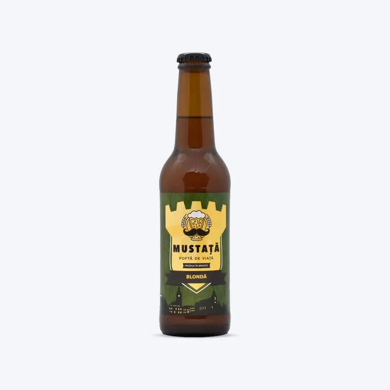 Bax, bere artizanală, Mustață de Bere, Blondă, 330ml