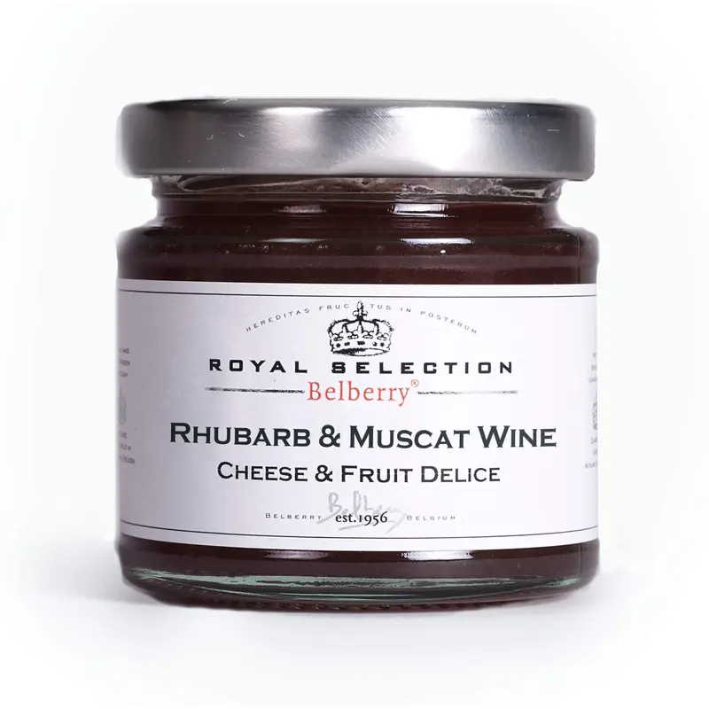 Belberry confit pentru brânză cu rubarbă și vin Muscat 130g