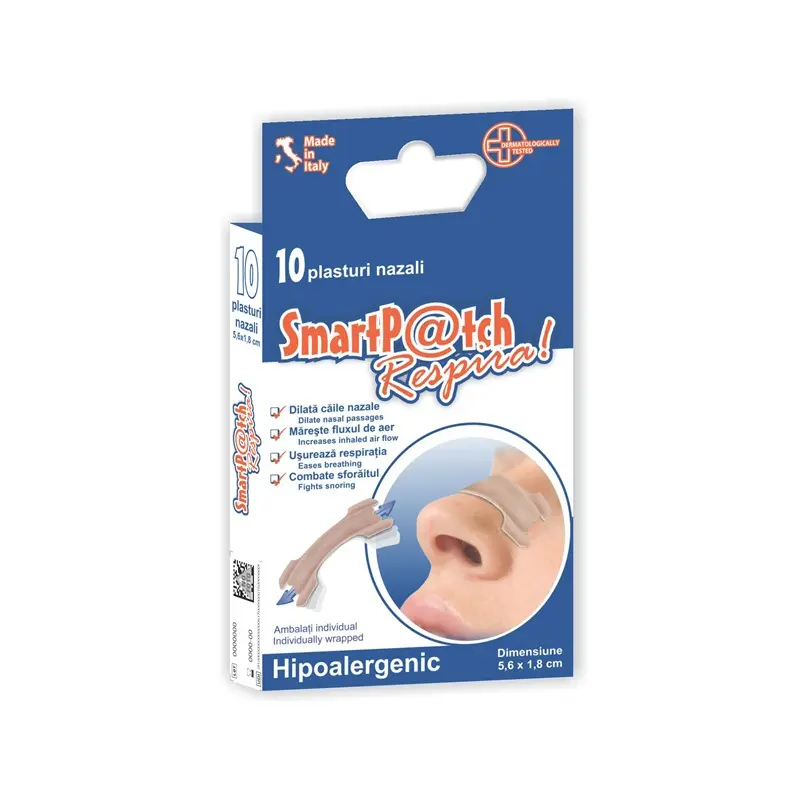 Benzi nazale Respira 10 buc – Smartpatch - Nări deschise