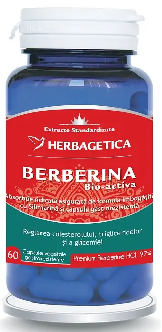Berberina Bio Activă 60 capsule – Herbagetica