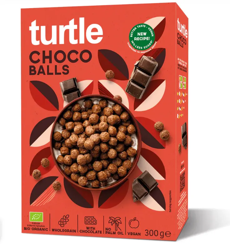 Bilute Bio de Cereale cu Ciocolata 300g Turtle