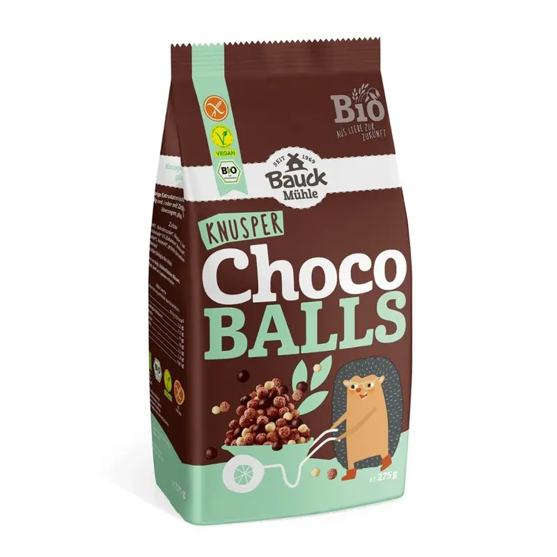 Bilute crocante bio cu ciocolata fara gluten, 275g